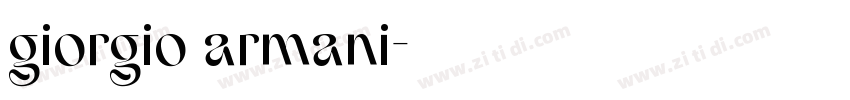 giorgio armani字体转换